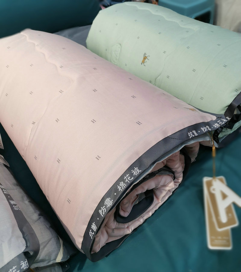 品质纯棉花被100支色纺竹炭棉新疆棉冬季保暖被芯单双人春秋冬被