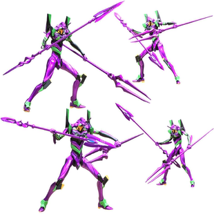 电镀版金属涂装双枪EVA初号机手办eva豪华版关节可动模型玩具摆件