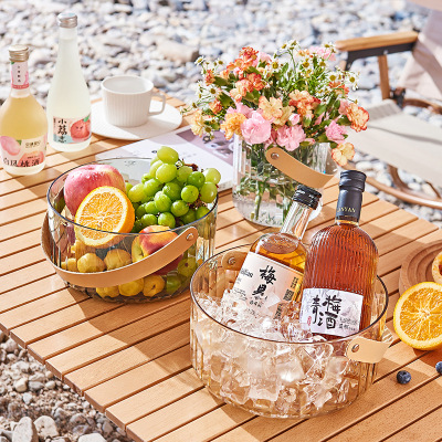 果盘轻奢风高级感围炉煮茶茶点盘干果糖果零食盘子塑料家用水果盘