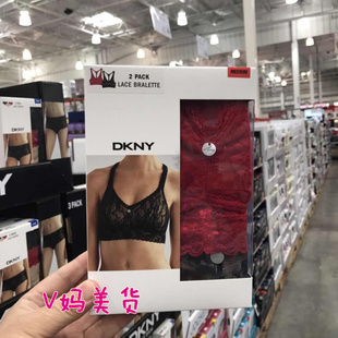 现货 美国 DKNY女款蕾丝花边内衣Y型背带无钢圈文胸 2件装