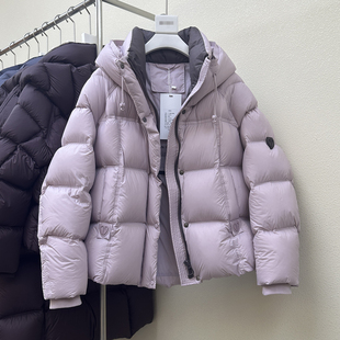 90白鸭绒连帽加厚短款羽绒服女2025冬季新款宽松休闲面包服外套