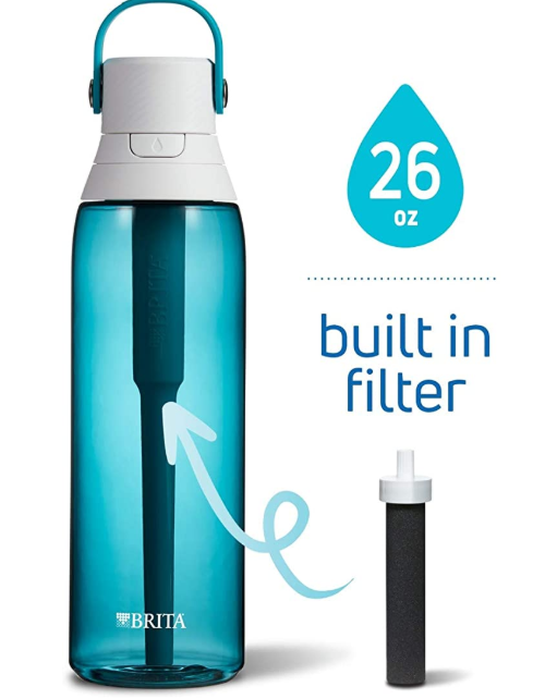 美加代购BRITA随身滤水瓶硬面户外直饮杯/吸管杯过滤水杯水壶