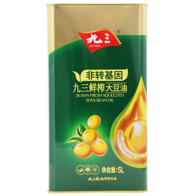 九三非转基因鲜榨东北5l大豆油