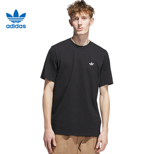 adidas阿迪达斯三叶草男子运动休闲短袖T恤JW0038