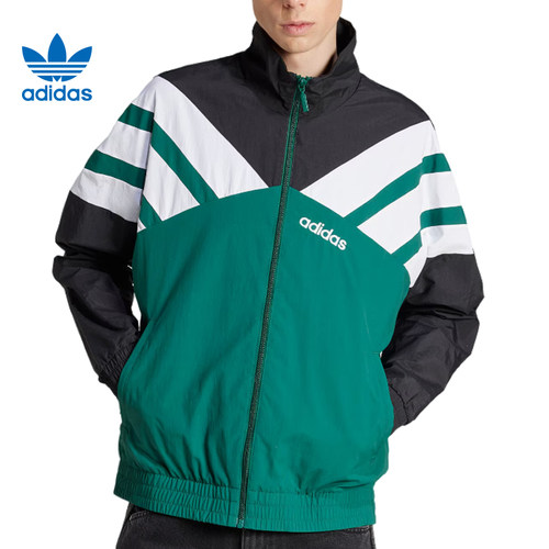 adidas阿迪达斯三叶草男子运动休闲夹克外套JX3053