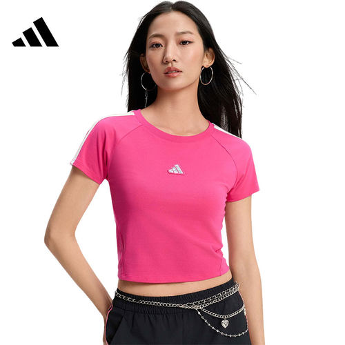 adidas阿迪达斯女子运动休闲短袖T恤KS0278