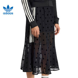 adidas阿迪达斯三叶草女子运动休闲半身裙裙子KV1177