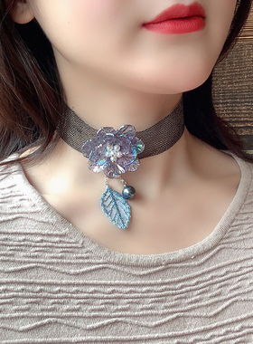 艾米米原创幻彩花朵时尚流行项圈