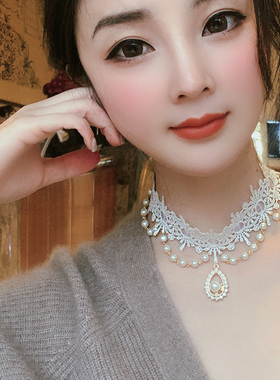 凡尔赛艾米米新款宫廷蕾丝项链