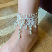 艾米米原创设计手工定制新款 唯美超仙脚链 复古宫廷公主时尚