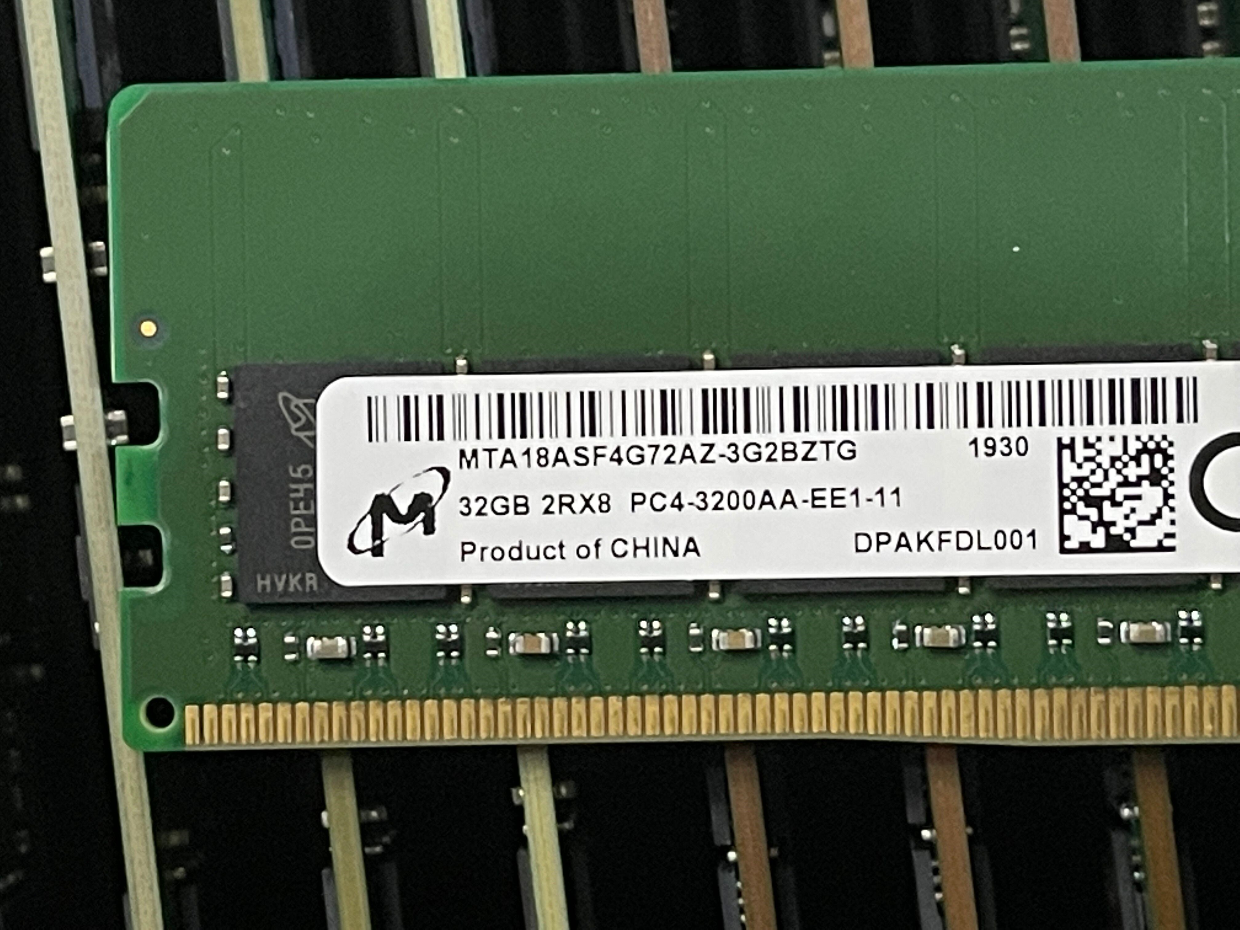 镁光 8g/16g /32g ddr4 3200/2933 纯ecc 适合c24x,25x,w480 内存