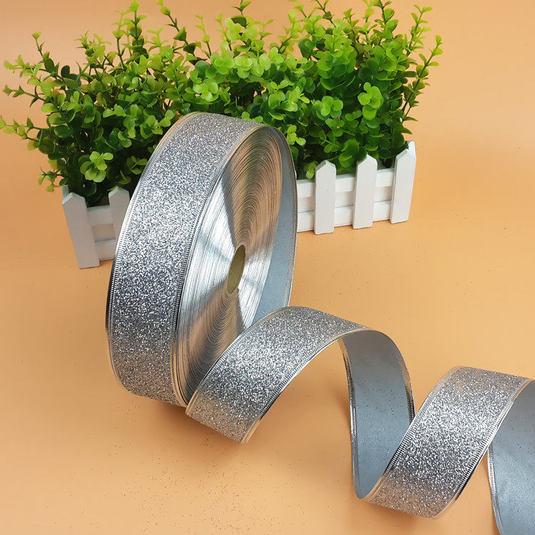 葱粉绸带 蝴蝶结彩带 圣诞树商场酒店装饰品圣诞节银色金粉丝带,节庆用品/礼品,圣诞装饰品,淘宝优惠券,粉丝福利购,淘宝优惠卷