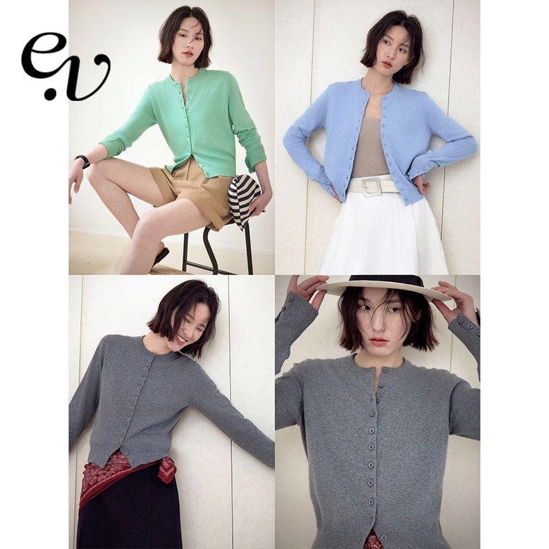 Even Vintage| 优质羊绒棉 春夏新款经典版型针织开衫复古休闲