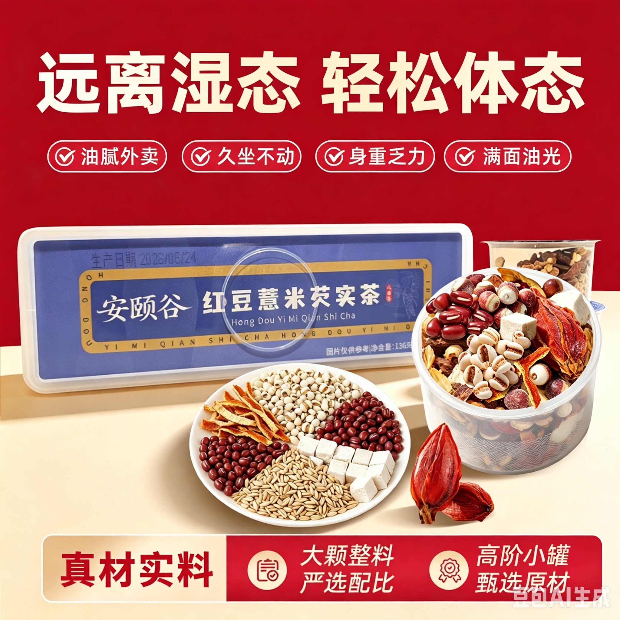 安颐谷红豆薏米芡实小罐养生茶