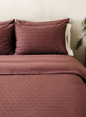 静雅宋代美学亚麻棉提花全棉新中式床品雨露棉麻床单床上四件套