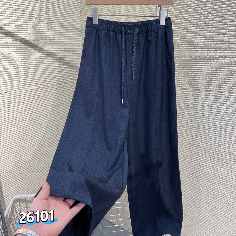 2026年新款女士休闲裤春季韩版牛仔蓝阔腿裤复古显瘦高腰百搭长裤 - 紫萱优品商贸出品