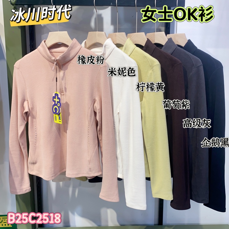 冰川时代膨体德绒保暖女拉链立领