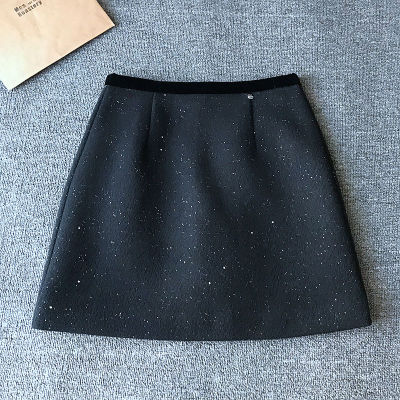 短裙A字小香风亮片半身裙