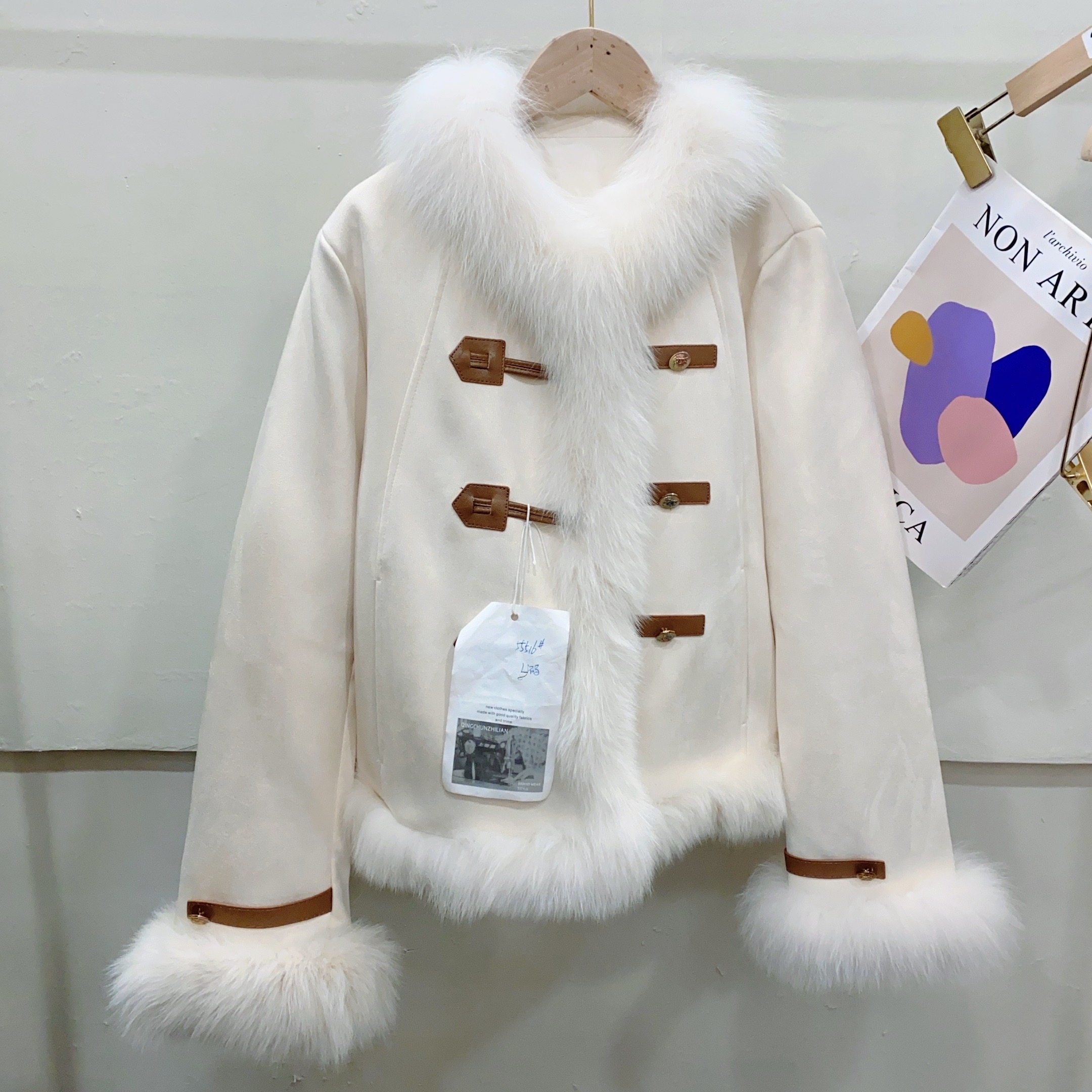 2025新款毛毛领斗篷毛毛内里宽松名媛真狐狸毛年轻款皮草外套女冬