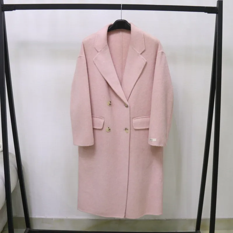 双面羊毛大衣女外套秋冬装爆款大码毛呢高级感长款赫本风外套