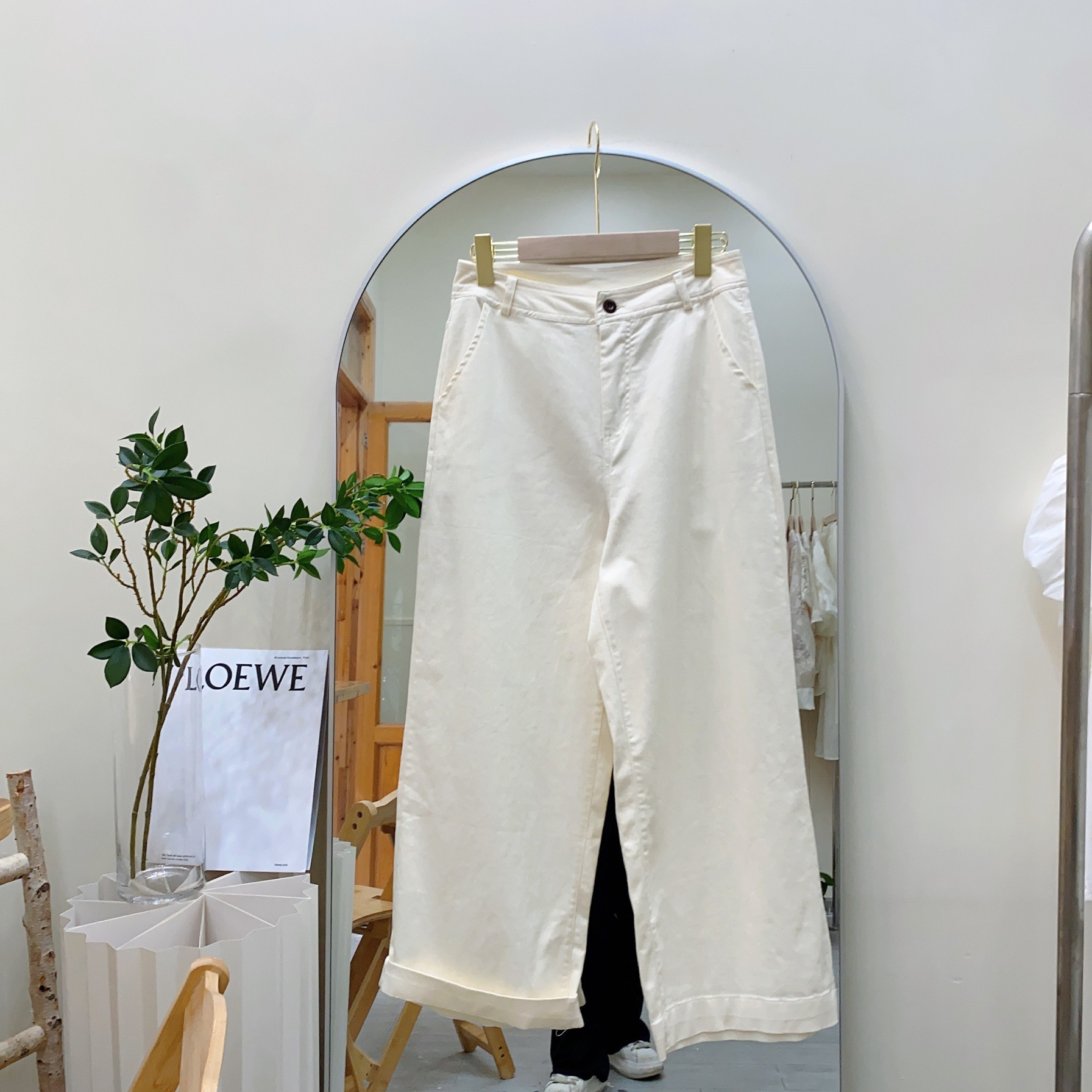 韩国东大门2024秋季新款时尚百搭纯色高腰显瘦阔腿裤休闲直筒长裤