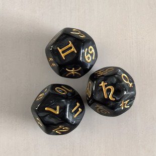 星骰星座宫位占骰子送绒布袋消磁海盐中文说明手册电子资料