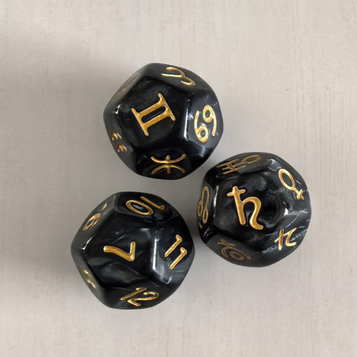 行星星座宫位骰子2cm新手适用