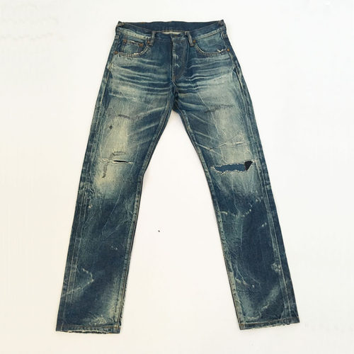 牛仔裤定做水洗加工效果