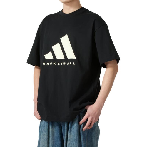 Adidas/阿迪达斯正品 百搭舒适休闲透气短袖T恤 黑色JY0199