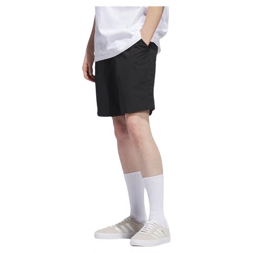 Adidas/阿迪达斯三叶草纯色松紧腰直通运动短裤男女同款HS3016