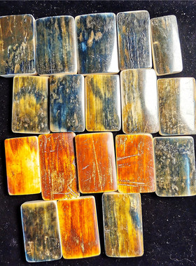 纯天然猛犸牙蓝皮红皮无事牌