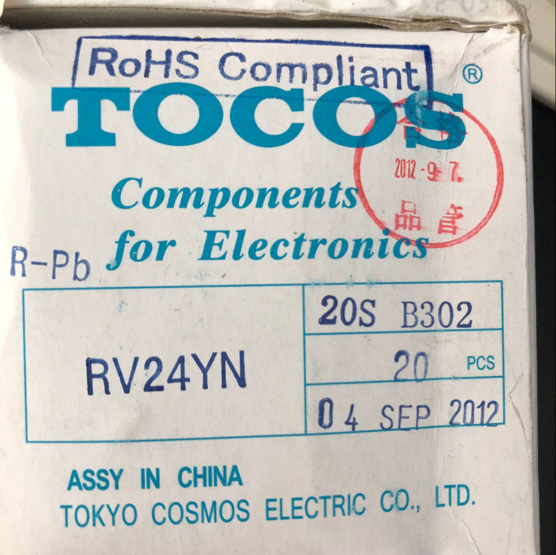 RV24YN20S B302 B500 3K 50欧 日本原装进口 TOCOS TOKYO电位器