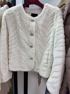 Dili迪骊正品春秋 新款米白小香风短款大衣外套 春节不打烊 不退