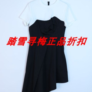 安所正品 包邮 米薇希2024年夏季 FX3L711 拼色连衣裙 拍前询库存