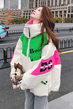 【】高级感撞色拼接工装羽绒服50绒W35-P245K368，女装短外套，2C069