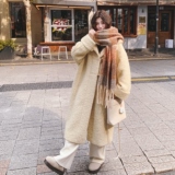 【】复古百搭芝士黄牛角扣仿羊圈毛大衣3319-P215K328，女装皮草，2C069