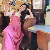 2026夏季设计感树莓粉宽松显瘦背带裙88616-P145K198，女装连衣裙，2C069