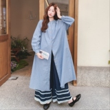【大货】复古宽松条纹衬衫裙+牛仔阔腿裤套装F626-P185K258，女装套装/套裙，2C069