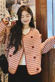 【】复古小香风千鸟格毛呢外套夹棉99068-P135K198，女装毛呢外套，2C069