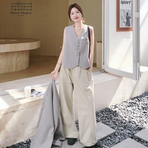 韩系通勤风西装套装女2025早秋新款时尚设计感气质马甲西服两件套图片