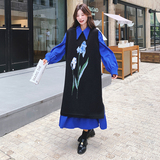 【】克莱因蓝衬衫裙+提花针织叠穿套装99333-P185K248，女装套装/套裙，2C069