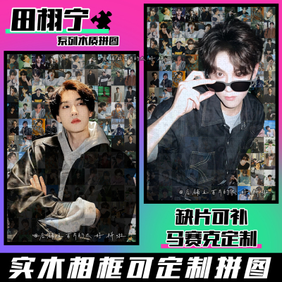 田栩宁周边拼图木质1314片带相框成人解压治愈系手工定制生日礼物