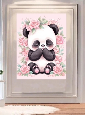 14ct高端棉线新款祈福熊猫十字绣卡通动物客厅卧室自己绣埃及棉线