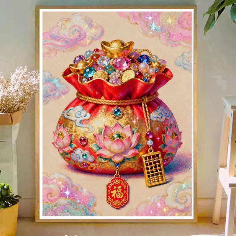 原创版权比翼双飞喜鹊双喜临门福字百福葫芦十字绣套件自己手工绣