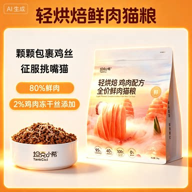 坦克小希轻烘焙猫粮调理肠胃美毛