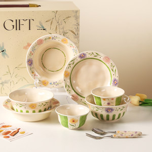 川岛屋碗碟餐具套装家用碗盘搬家乔迁新居礼盒结婚新婚生日礼物女