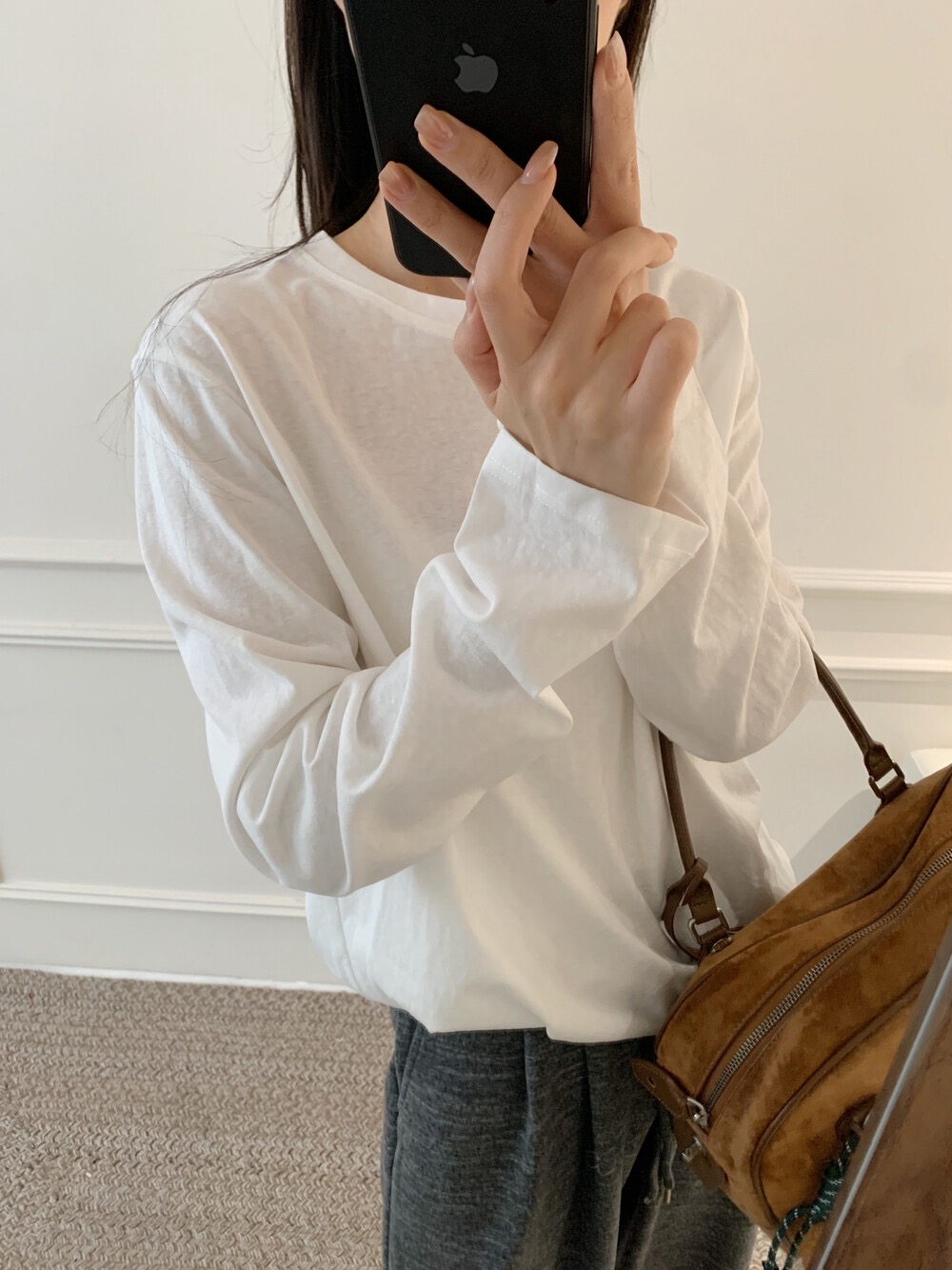 现货 直播纯白色T恤～