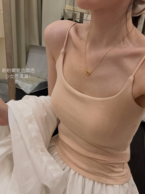 夏季莱赛尔遮副乳有型吊带背心
