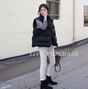 ALL家韩国东大门2025冬季 宽松面包服加厚羽绒马甲背心坎肩女1982