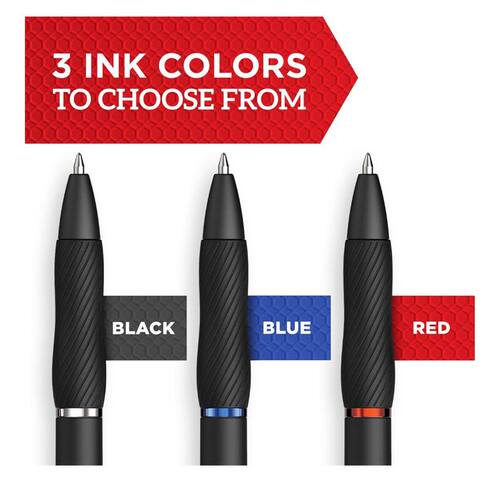 锐意sharpie GEL.S按动财务0.38中性笔速干商务签字笔黑红蓝0.5mm